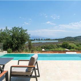  3 bedroom stone villa with pool & seaview, near Acharavi, sleeps 6